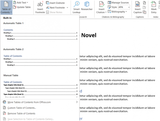 word auto contents - Come creare un sommario in Microsoft Word (con modelli gratuiti)