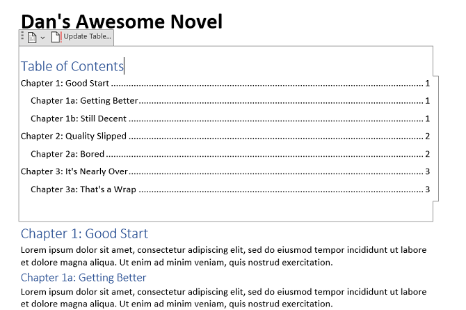 word contents created - Come creare un sommario in Microsoft Word (con modelli gratuiti)