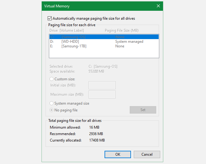 Windows Virtual Memory with Background - 6 File e cartelle predefiniti di Windows che non dovresti mai toccare