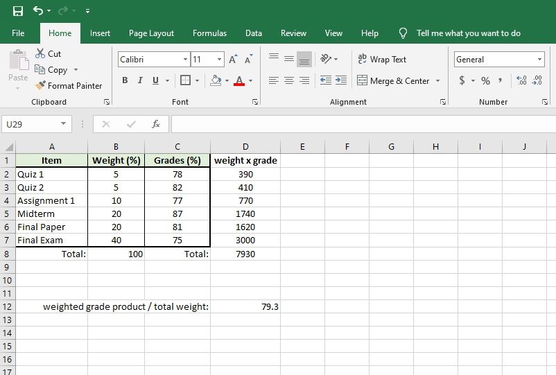 how to calculate weighted average - Come calcolare la media ponderata in Excel