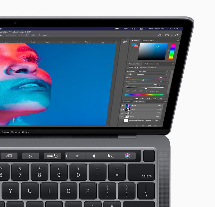 Apple stellt ein kompaktes MacBook Pro mit M1-Ausstattung vor - macbook pro touch keyboard display