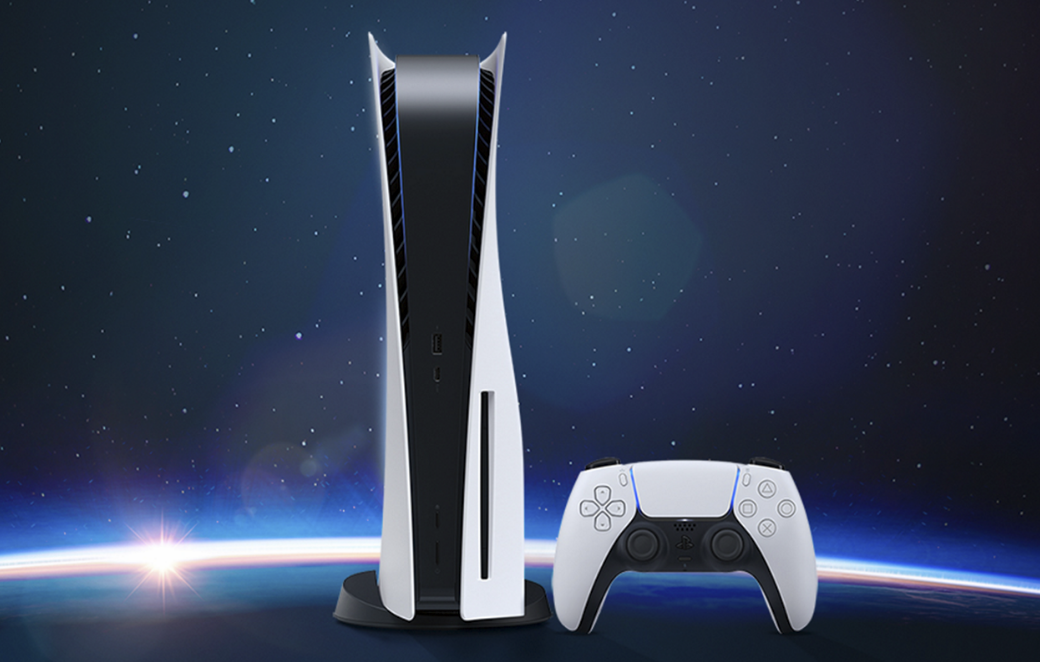 ps5 front with controller - Sony conferma che puoi giocare ai giochi PS5 sulla tua PS4, dopotutto