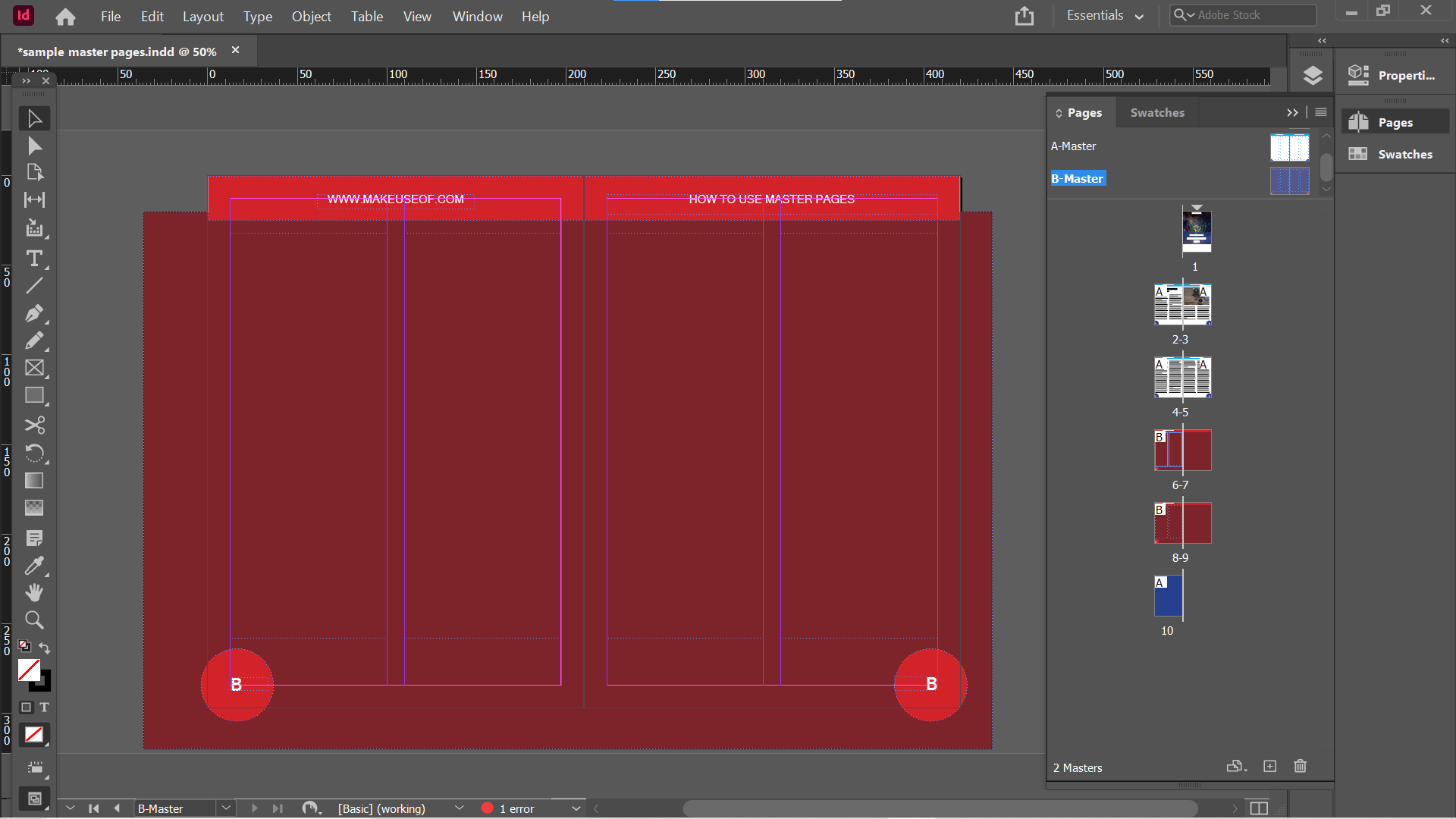 Indesign b master - Come utilizzare le pagine master di Adobe InDesign per semplificare il flusso di lavoro