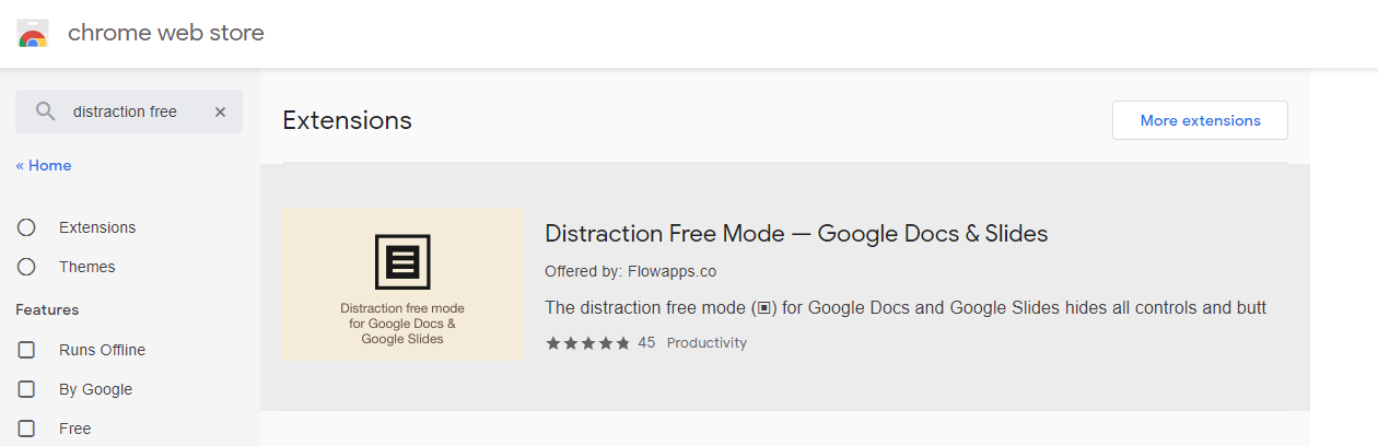 Screenshot Distraction Free - 7 attività che devi imparare di nuovo quando passi da Word a Google Docs
