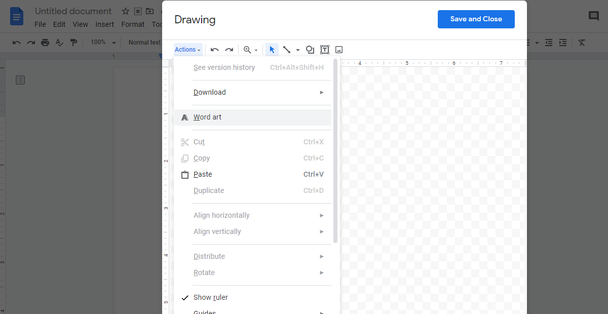 Screenshot Docs Insert Drawing - 7 attività che devi imparare di nuovo quando passi da Word a Google Docs