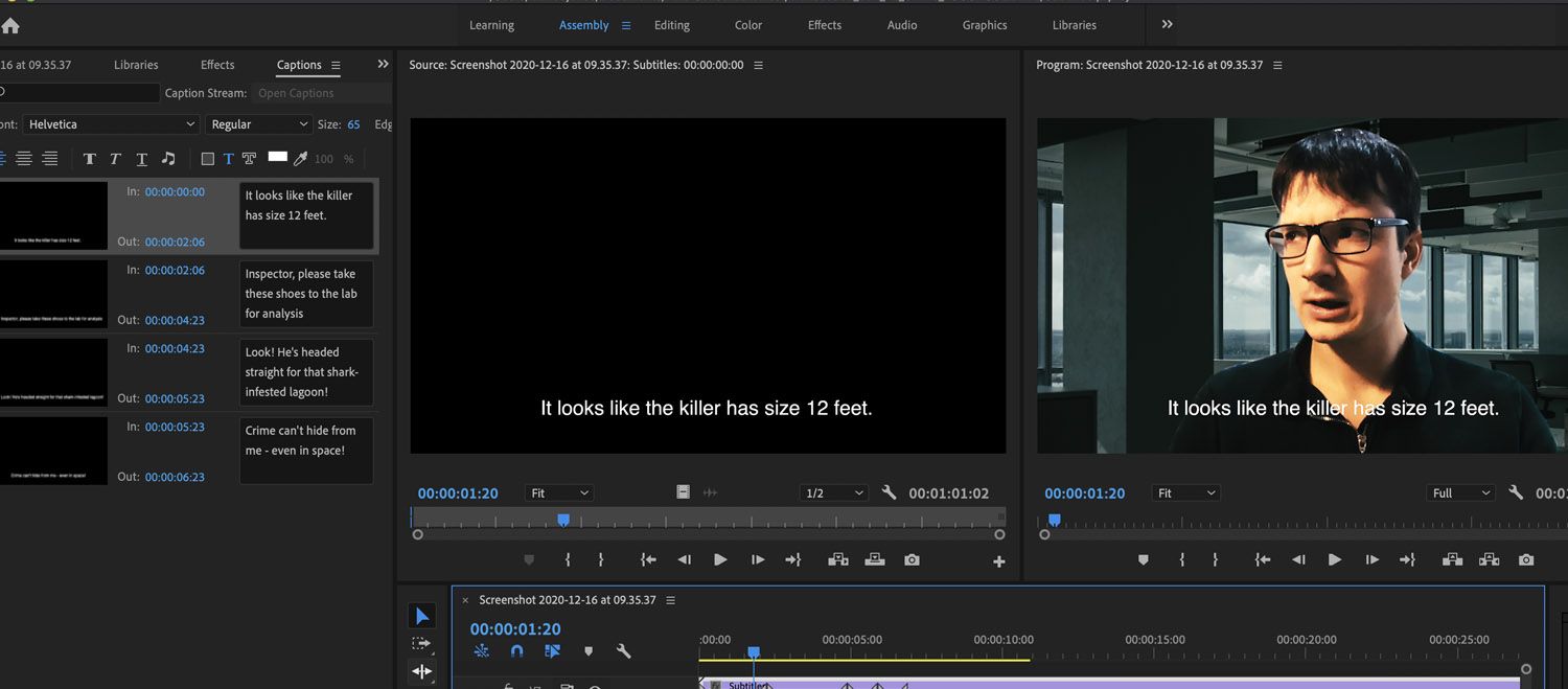 captions color change - Come creare sottotitoli dinamici in Premiere Pro con lo strumento Sottotitoli