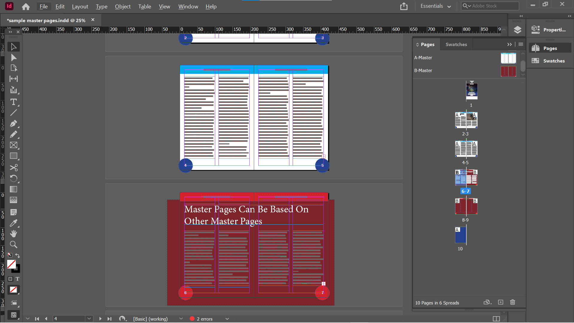 master pages compares - Come utilizzare le pagine master di Adobe InDesign per semplificare il flusso di lavoro