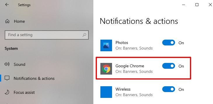 Sie erhalten keine Benachrichtigungen in Google Chrome? Hier sind 10 Korrekturen zum Ausprobieren - windows 10 notification settings 01