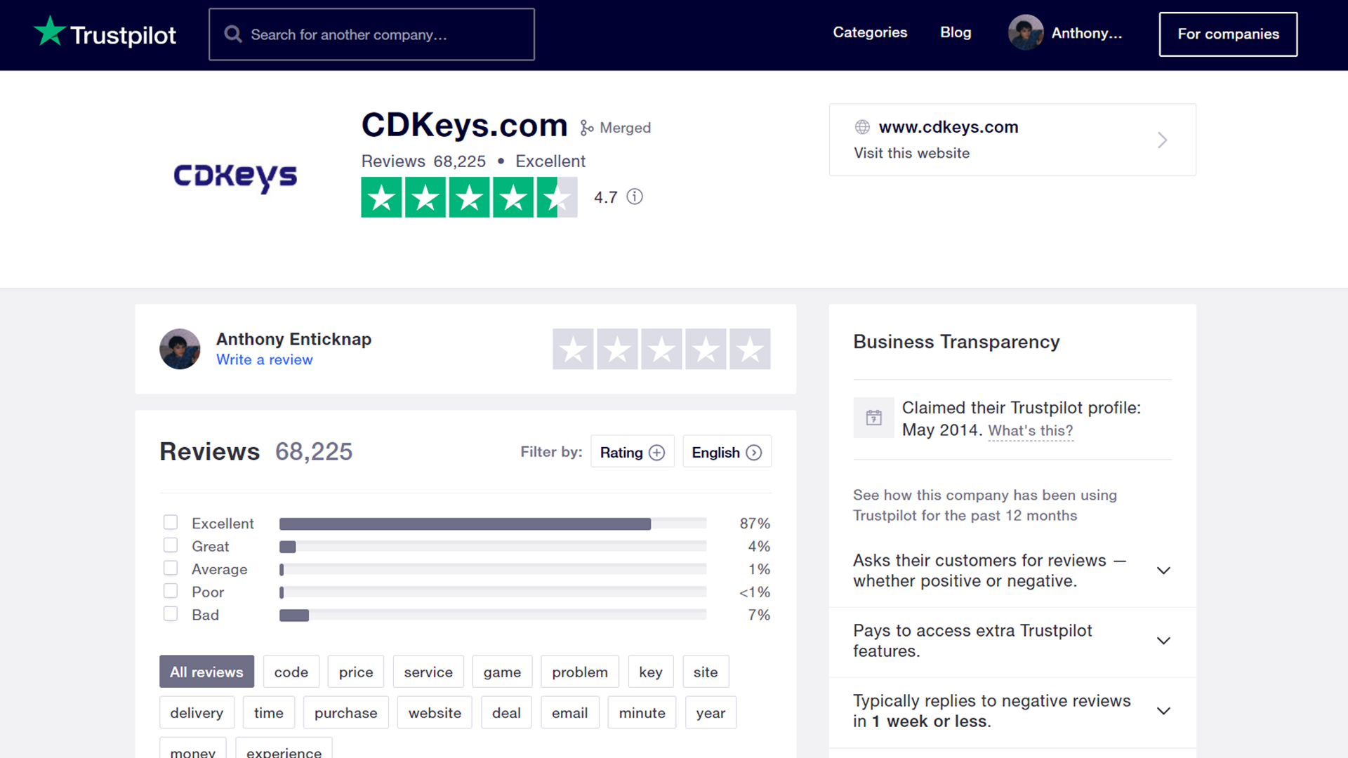 CDKeys on Trustpilot - CDKeys è legittimo o un sito truffa per l’acquisto di chiavi di giochi economiche?
