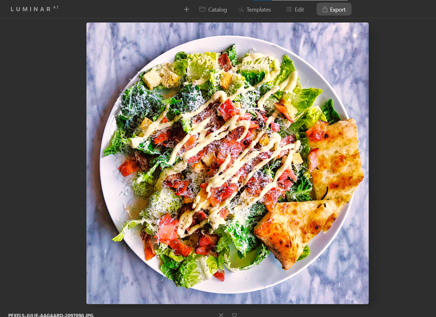 Food After - Come utilizzare Luminar AI per migliorare le foto dello smartphone