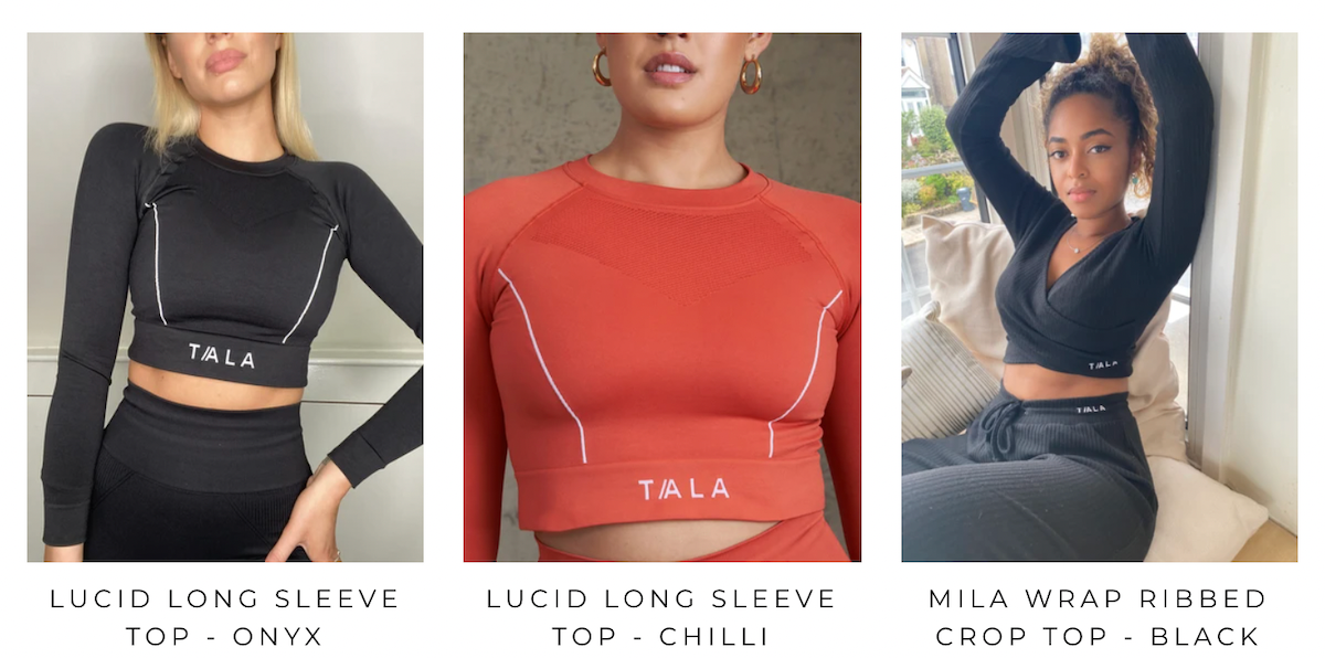 TALA tops onyx chilli black - 5 siti di abbigliamento che supportano la moda lenta