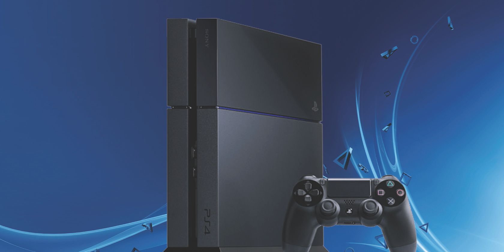 ps4 console on a ps4 background - PS4 Slim è l’unica sopravvissuta nella produzione giapponese di console Sony