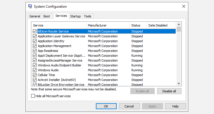 windows system config tool - Come eseguire un avvio pulito in Windows 10