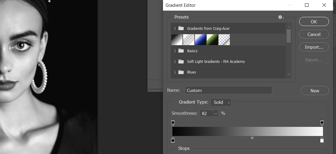 Gradient Editor Touchup - Come creare immagini espressive in bianco e nero usando il colore in Photoshop