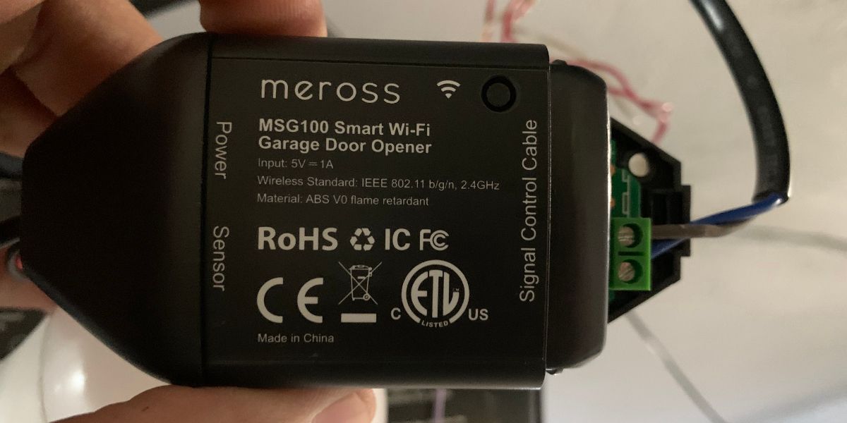 Meross MSG100 Open Screw Terminals Visable - Come installare un controller per porte da garage intelligenti