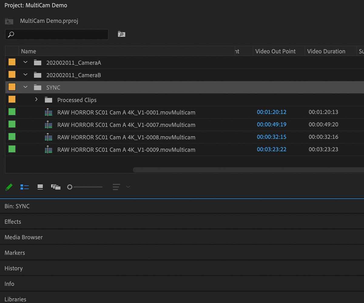 multicam sequences - Come creare sequenze multicamera in Adobe Premiere Pro