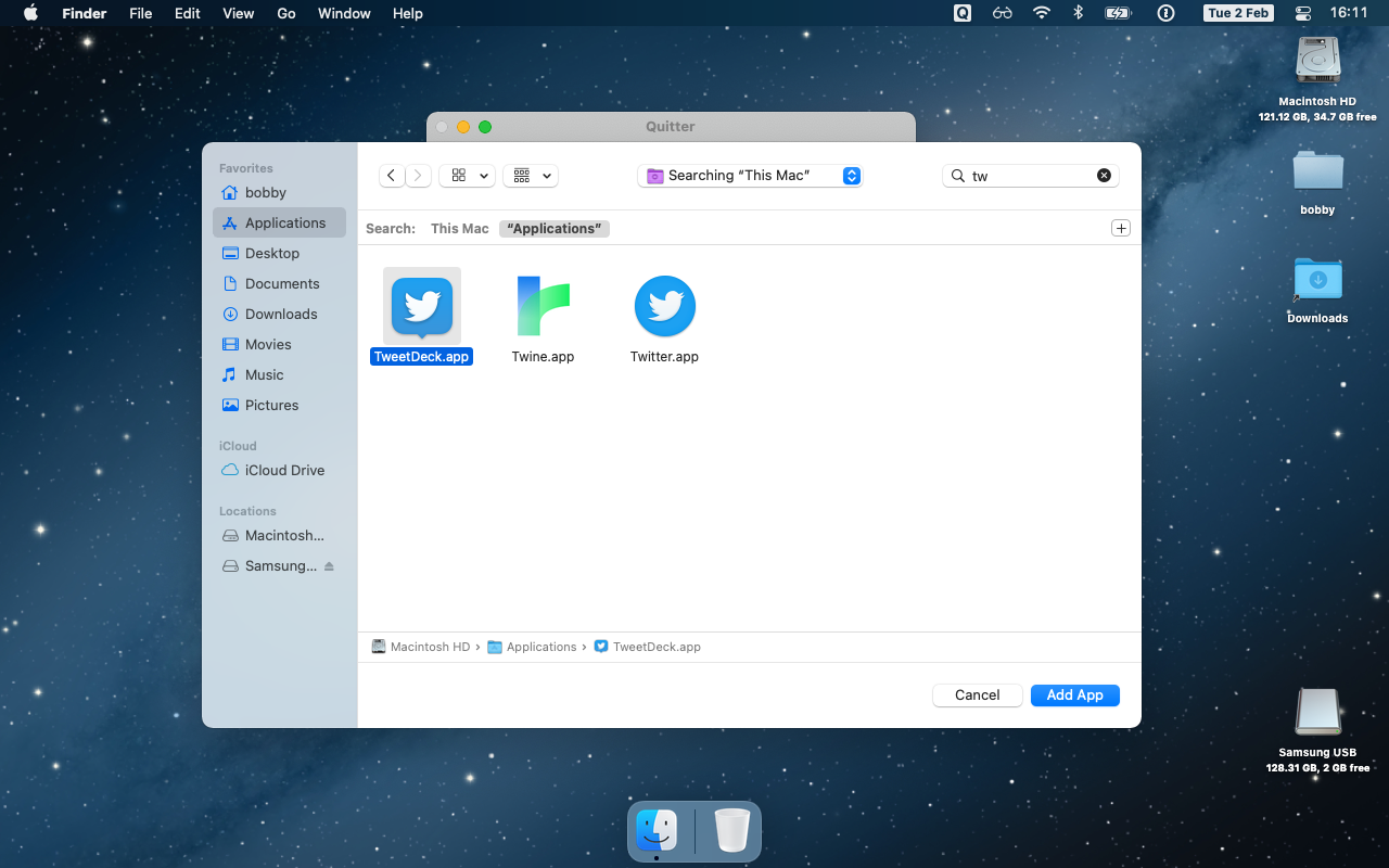 quitter add app - Aumenta la tua produttività in macOS con Quitter