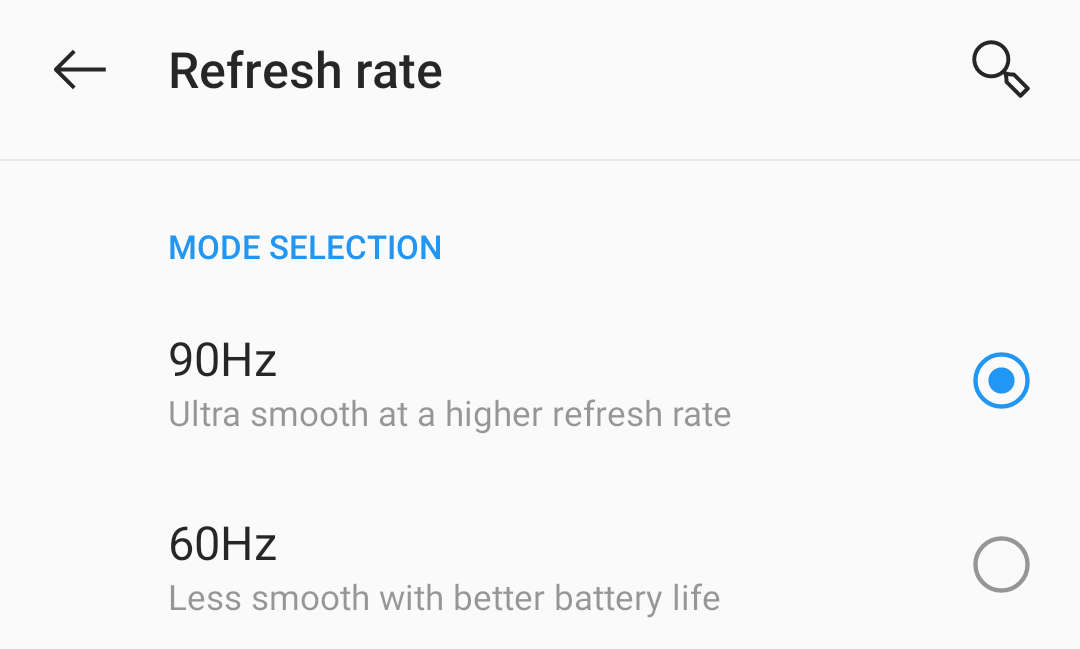 screen refresh rate - Come aumentare le prestazioni di gioco sul tuo telefono Android