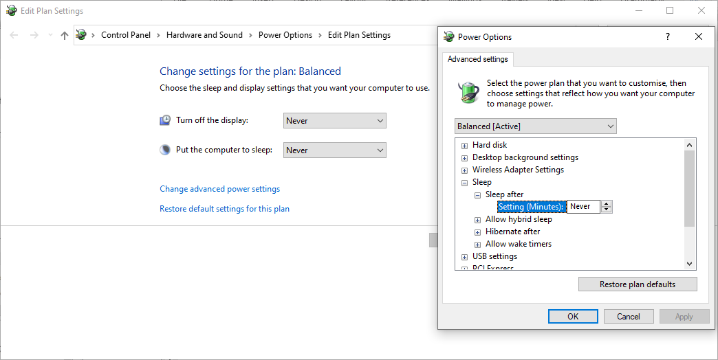 So beheben Sie den Treiberstromversorgungsfehler in Windows 10 - windows 10 power settings sleep option