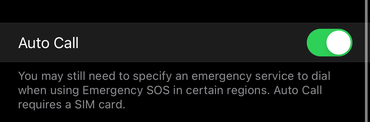 Auto Call Toggle - Come utilizzare la funzione SOS di emergenza sul tuo iPhone