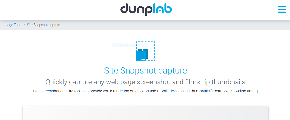 dunplab 1 - 8 siti che ti consentono di acquisire schermate online senza la tastiera