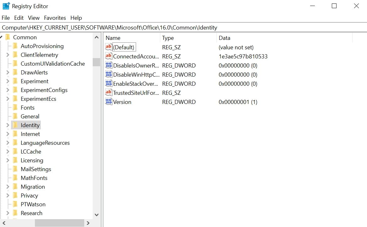 regestry editor ms office - Come correggere l’errore TPM (Trusted Module Platform) in Windows 10